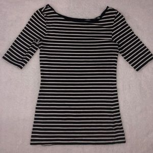 black and white striped tshirt